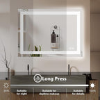 DUMOS 36.1"x48.1" LED Bathroom Mirror, Smart Anti-Fog Bathroom Vanity Mirror - Image 4