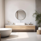 DUMOS Black Circle Mirror for Wall 20.02 inch, Bathroom Round Mirror for Over - Image 5