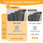 RYB HOME 100% Blackout Room Divider Curtains - Image 2