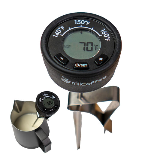 MiiCoffee Digital Milk Frothing Thermometer with Clip, Espresso Machine Accessories for Steaming Milk (Fahrenheit)