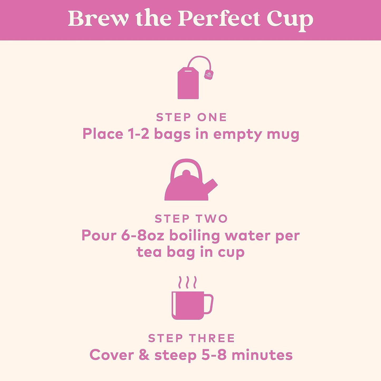 Organic India Tulsi Sweet Rose Herbal Tea - Holy Basil Leaf, African Basil, Chamomilie, Lemon Myrtle, Stress Relieving, Immune Support, USDA Certified Organic, Caffeine-Free - 18 Infusion Bags, 6 Pack