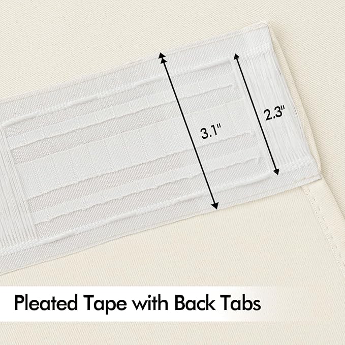 MIULEE Birch Back Tab Blackout Curtains 63 Inch Length 2 Panels Set - Image 4