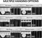 Floor to Ceiling Curtain for Wall Ceiling Mount Track, Extra Wide Blackout Room - Image 2
