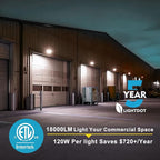 Lightdot 6Pack 120W LED Wall Pack Lights, 100-277v Dusk to Dawn - Image 2