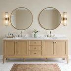 WallBeyond Round Wood Mirror - Image 4
