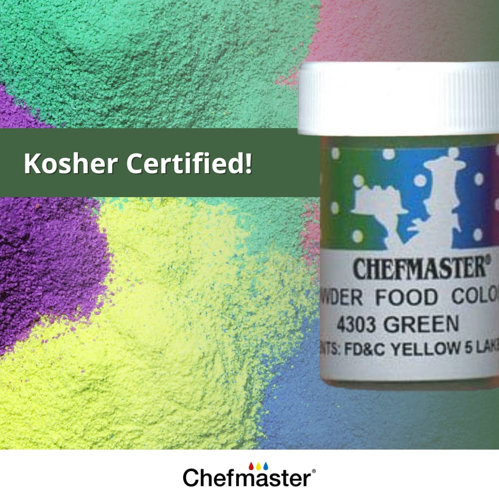 Chefmaster Orange Dry Powder Candy Color | Vibrant Shades | Chocolate, Macarons, Fondant | Decorating | Professional-Grade Dye | Easy-to-Use | Manufactured in USA | 3 grams