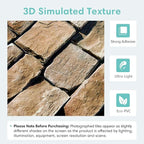 Commomy 3D Faux Stone Wall Panel Peel and Stick Wall Tiles - Image 3