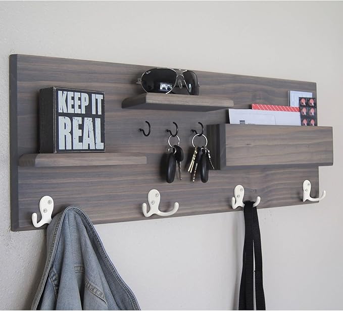 Homanu 54 Pack Coat Hooks, Heavy Duty Double Prong Coat Hooks Wall Mounted - Image 7