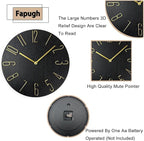 Wall Clock, Silent Clock, Wall Clocks Battery Operated， 12 inch Modern Wall - Image 2