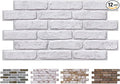 COMSTICKC 3D White with Gray Spots Faux Brick Wall Panel Peel and Stick Wall by COMSTICKCDECOR