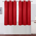 LEMOMO Blackout Curtains 38 x 54 inch/Bright Red Curtains Set of 2 by Lemomo