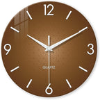 XFM Modern Wall Clock for Living Room Decor 24 Inch Large Brown Analog Wall by XFMWallClock