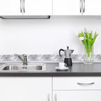 HOMETITUTE Wallpaper Border Peel and Stick Marble Silver Texture Decorative - Image 7