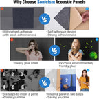 Sonicism 8 Pack Acoustic Wall Panels - Image 3