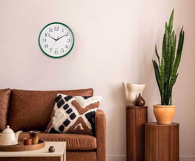 Bernhard Products Hunter Green Wall Clock Silent Non Ticking - Image 3