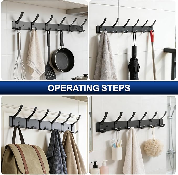 2-Pack Wall Mounted Coat Rack - Image 5