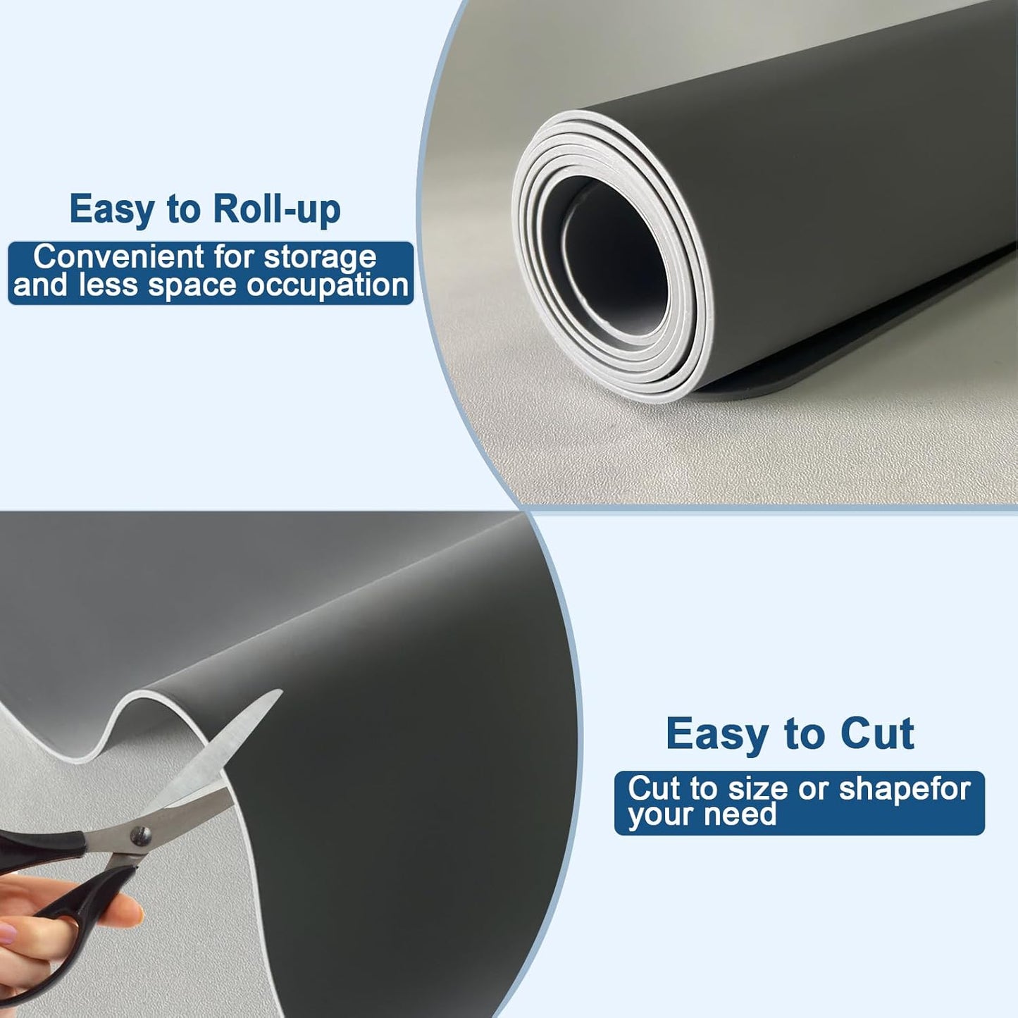 47.2''x23.6''(120cmx60cm) Large Silicone Mat for Kitchen Counter, Non-Slip Heat Resistant Countertop Protector, Waterproof Silicone Craft Mat for Kitchen Island, Translucent Brown