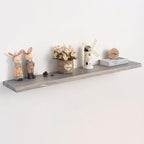 Live Edge Floating Shelf, 48 Inch Solid Elm Wood by Unknown