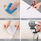 Upgraded Thick Linen Classic Grasscloth Self-Adhesive Wallpaper Contact Paper - Image 3