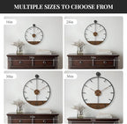 Cuspin Modern 24 Inch Wall Clock, Minimalist Wood and Metal Wall Decor Clock - Image 6