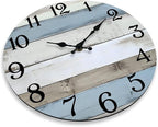 JoFomp 10 Inch Wooden Wall Clocks Battery Operated, Silent Wall Clock Non - Image 5