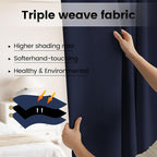 Extra Wide Room Divider Blackout Ceiling Track Curtains Back Tab - Image 4