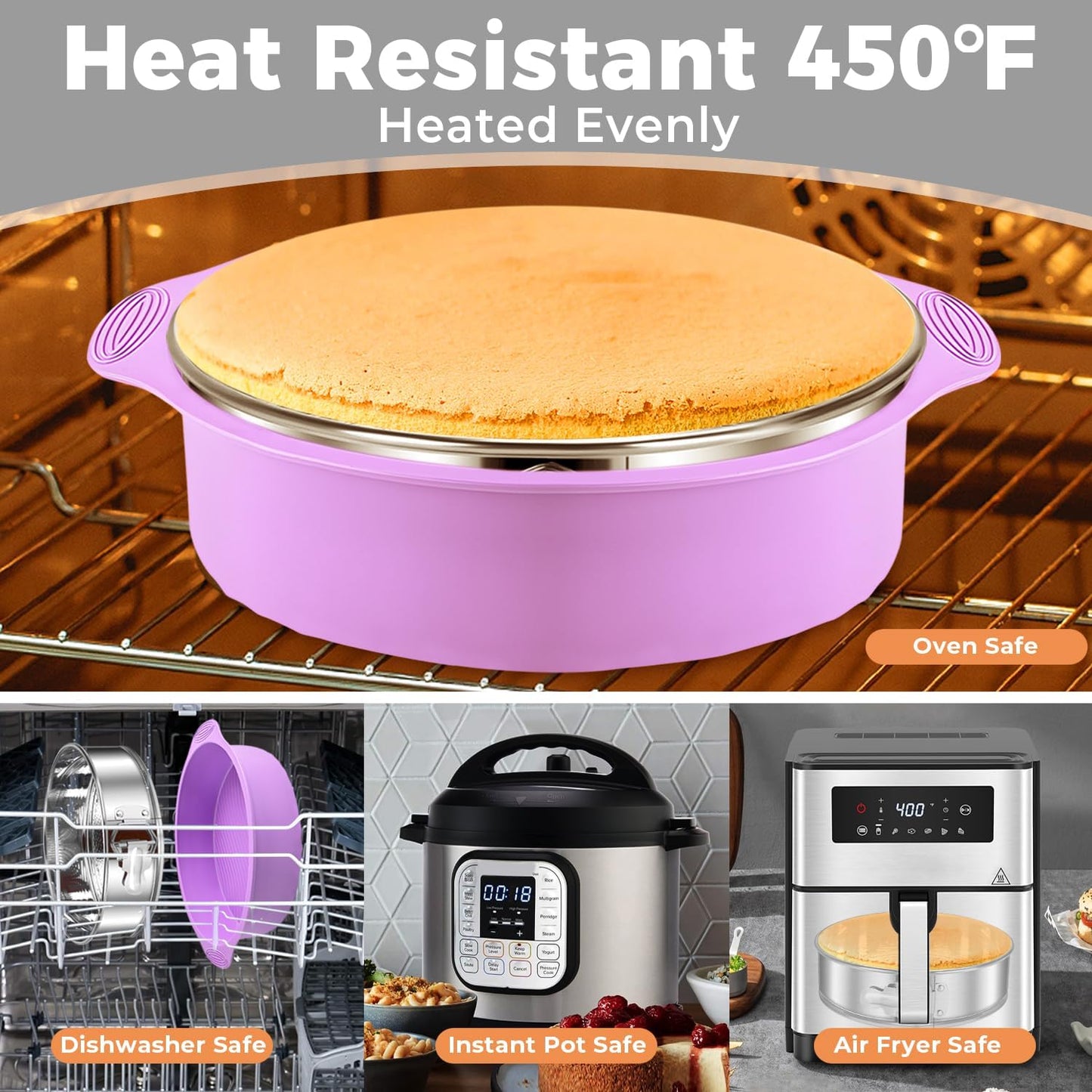 Stainless Steel Springform Pan 9 Inch Nonstick, Leakproof Cheesecake Pan with Pan Protector, Spring Form Pan for Cheesecake, 9 Inch Springform Cake Pan, Cheese Cake Pans for Baking & 50Pcs Parchment