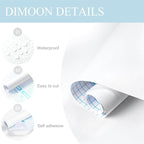 Dimoon 17.7''x78.7'' Peel and Stick Wallpaper White Contact Paper - Image 3
