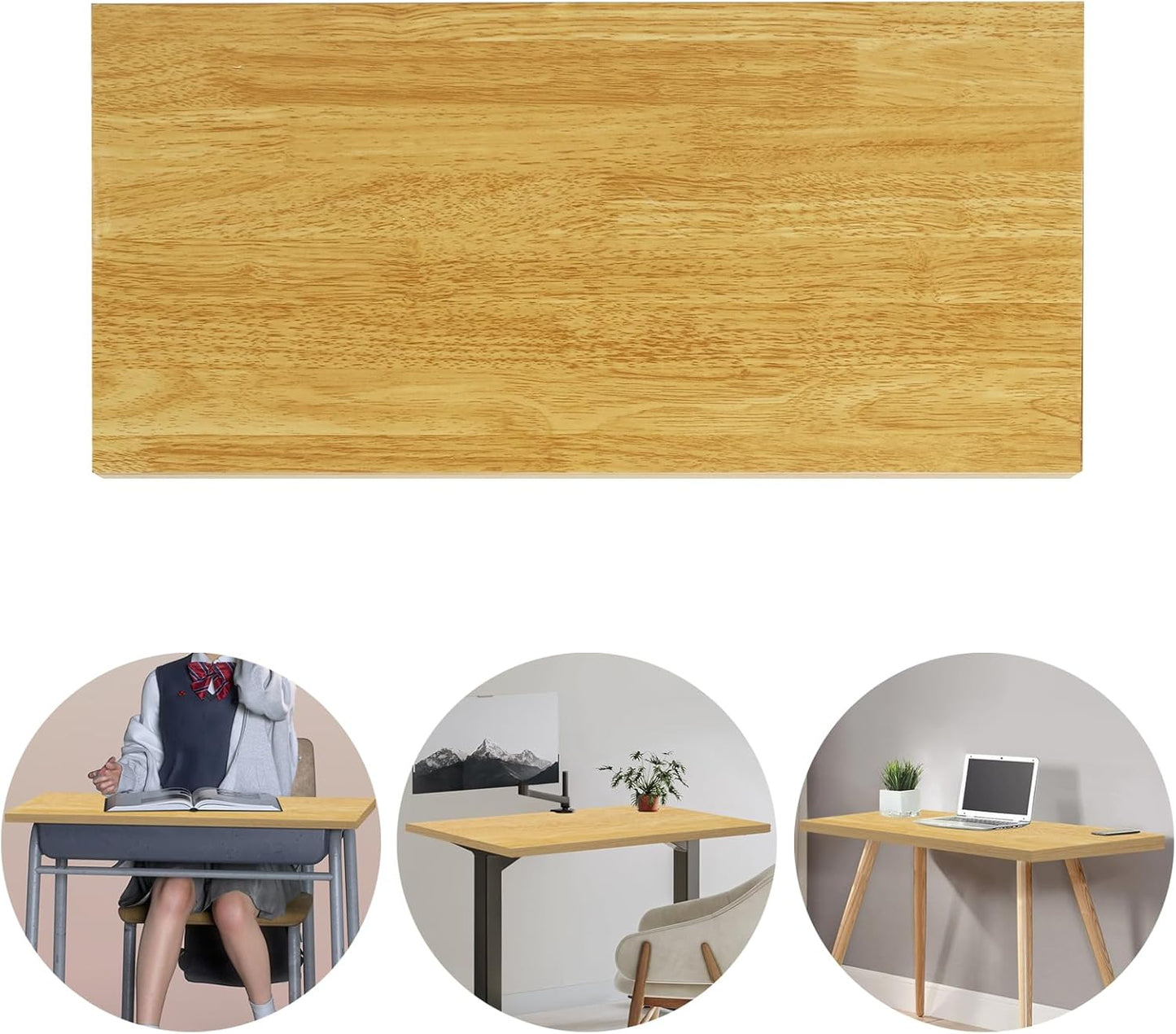 Butcher Block Countertop | 24x12in Wood Board Countertop | DIY Washer Dryer/Island/Kitchen countertop | Counter top Cutting Board | 1102lbs Load Capacity | Wood Color | NO Base Legs