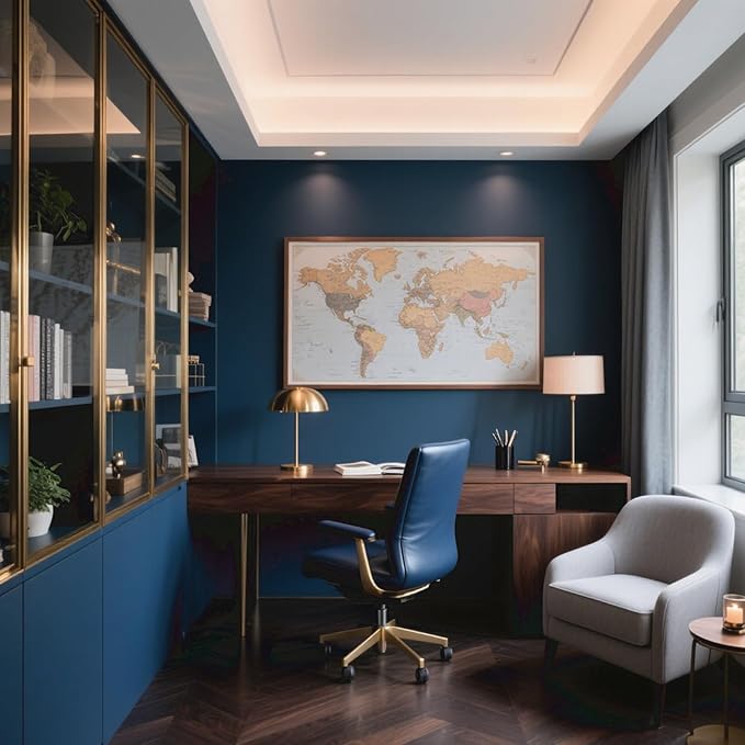 Yancorp 16"x394" Matte Blue Contact Papaer Peel and Stick Wallpaper Vinyl Wrap - Image 6