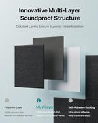 Soundsbay Mass Loaded Vinyl, Soundproof Wall Panels Self-Adhesive, 12 Pack - Image 7