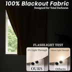 AJAZZ 100% Blackout Shades Window Cover Self Adhesive Curtains Sticky Curtain - Image 3