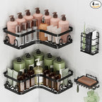 Veken Corner Shower Caddy 4-Pack, Advanced Rustproof Design, No Drilling by Veken