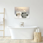 EOBTAIN Zen Spa Bathroom Wall Art Garden Butterfly and Flower Stone Relaxing - Image 3