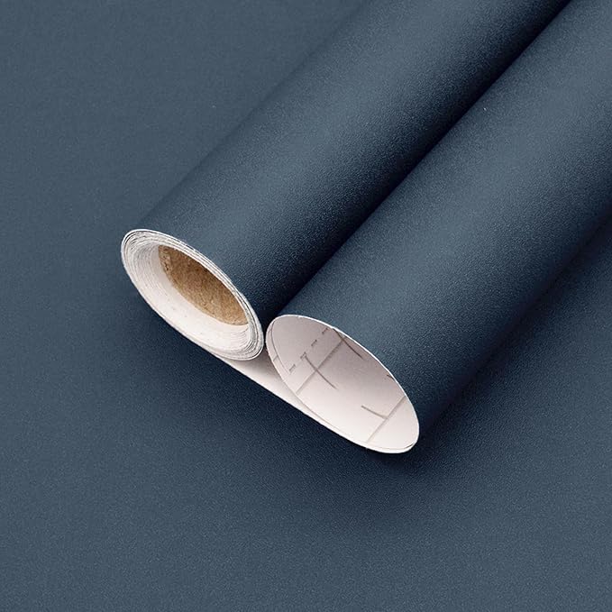 Yancorp 16"x394" Matte Blue Contact Papaer Peel and Stick Wallpaper Vinyl Wrap by YancorpHomeDecor