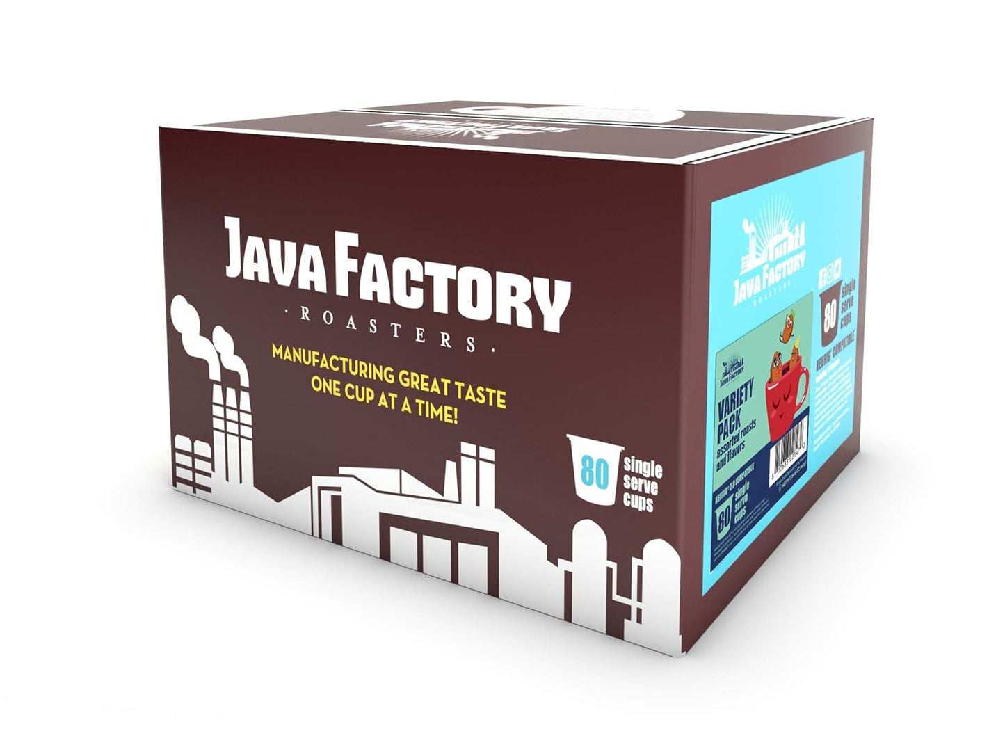 Java Factory Coffee Pods Compatible with K Cup Brewers Including 2.0, Assorted Variety Pack, 80 Count