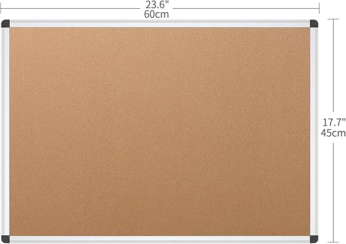 VIZ-PRO Cork Notice Board, 24 X 18 Inches - Image 2