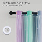XiDi Purple Grey Curtains for Kids Bedroom, Princess Room Decor Green Curtain - Image 4