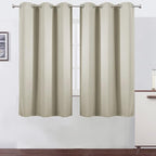 LEMOMO Light Beige Blackout Curtains 40 x 63 Inch Length/Set of 2 Curtain by Lemomo