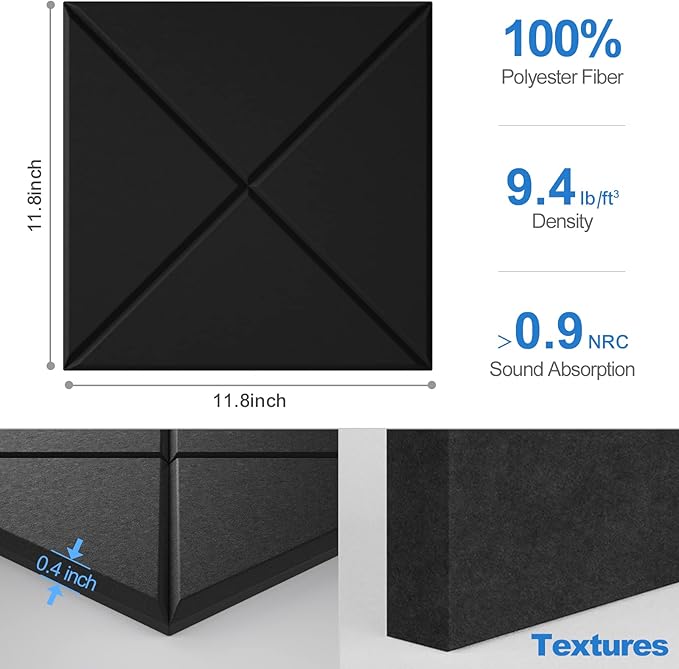 Sonicism 12 Pack X-Lined Acoustic Panels - Image 6