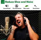 6 Pack 1.5"X12"X12" Acoustic Foam, Self Adhesive Sound Proof Egg Crate Foam - Image 3