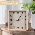 Maxspace Wooden Wall Clock, 8 Inch Non-Ticking Silent Square Wall Clock - Image 7