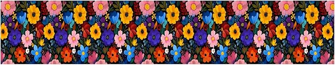 Colorful Floral Wallpaper Border 196x4 Inch Peel and Stick Wall Border - Image 8
