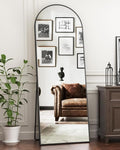 Antok 65" x22” Arched Full Length Floor Mirror, Free Standing/Wall Mount/Leaning by AntokMirror