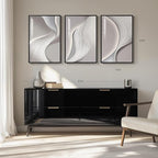 Framed Modern Abstract Wall Art, 3 Piece Minimalist Bright Style Prints - Image 7