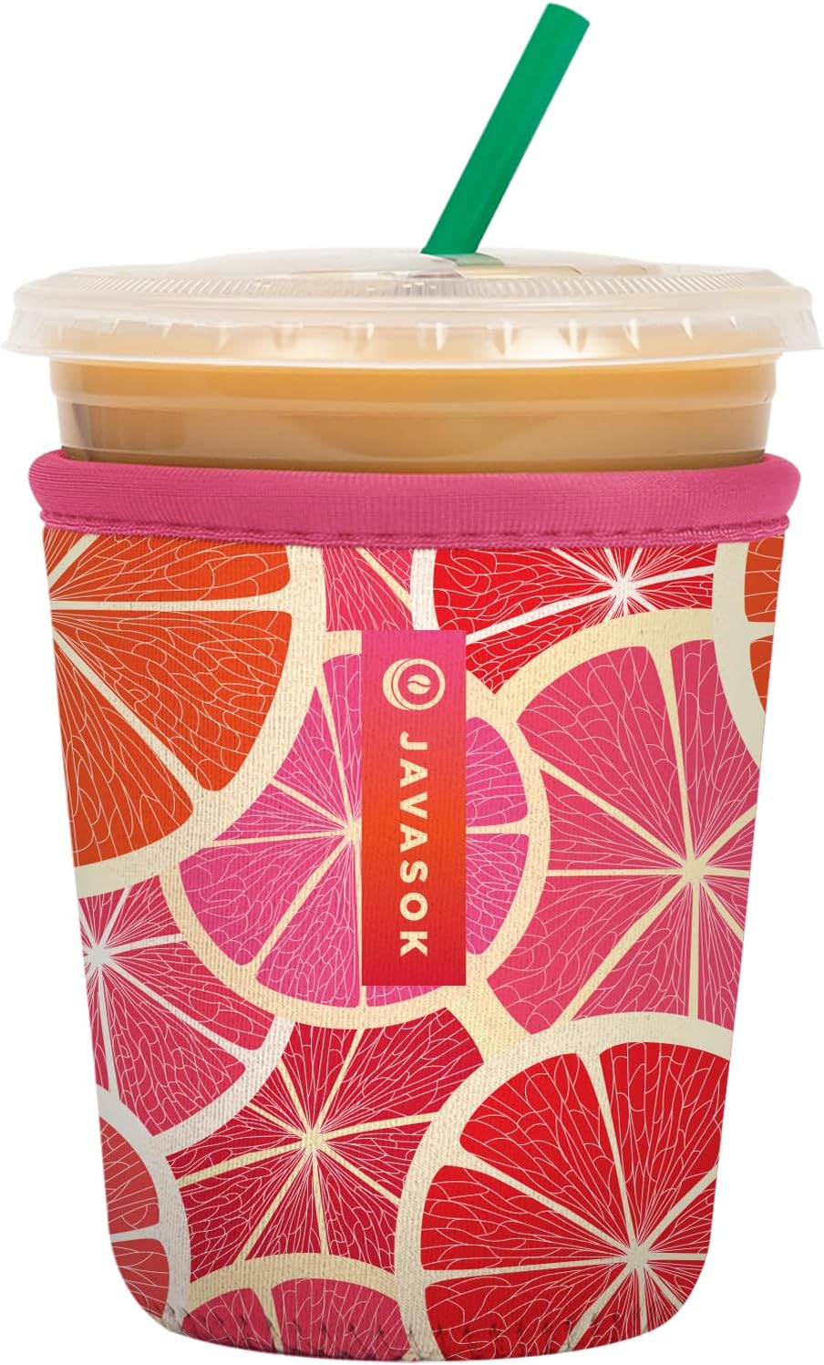 Sok It JavaSok Iced Coffee & Cold Soda Insulated Neoprene Cup Sleeve (Sunshine Slices, Small: 16-20oz)