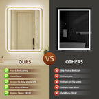 28x40 Inch Gold Framed LED Bathroom Mirror - Image 6