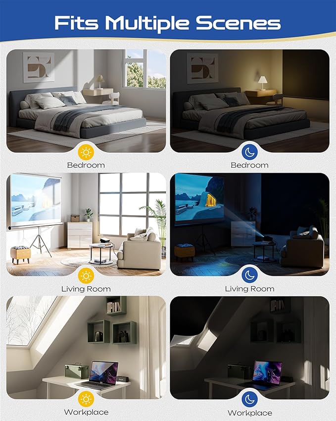 25" W x 84" L 100% Portable Blackout Curtains, Total Darkness No-Drill Black - Image 6