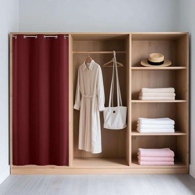 Joydeco Blackout Door Curtain for Doorway Privacy 96 Inches Long, Grommet - Image 3
