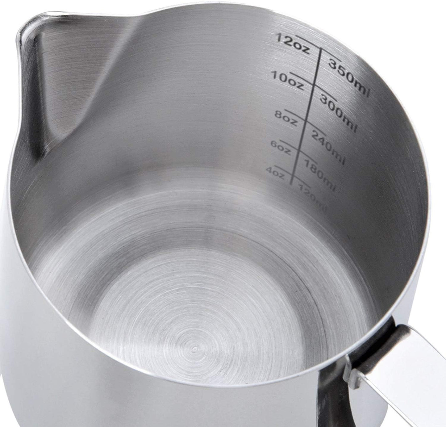HOFASON Stainless Steel Milk Frothing Pitcher Cappuccino Pitcher Pouring Jug Espresso Cup Creamer Cup for Latte Art, 12 Ounce (350 ML)